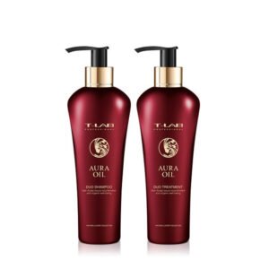 T-LAB Professional Aura Oil Duo Set | Maitinamasis Plaukų Priežiūros Rinkinys, 2 vnt.